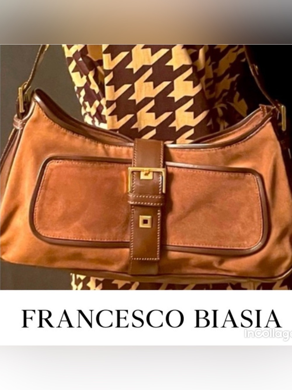 Francisco Biasa Vintage Leather and Suede Bag